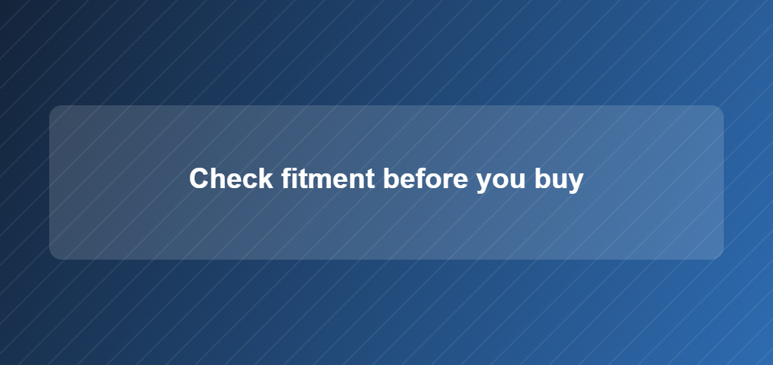 Illustration titled: Check fitment before you buy